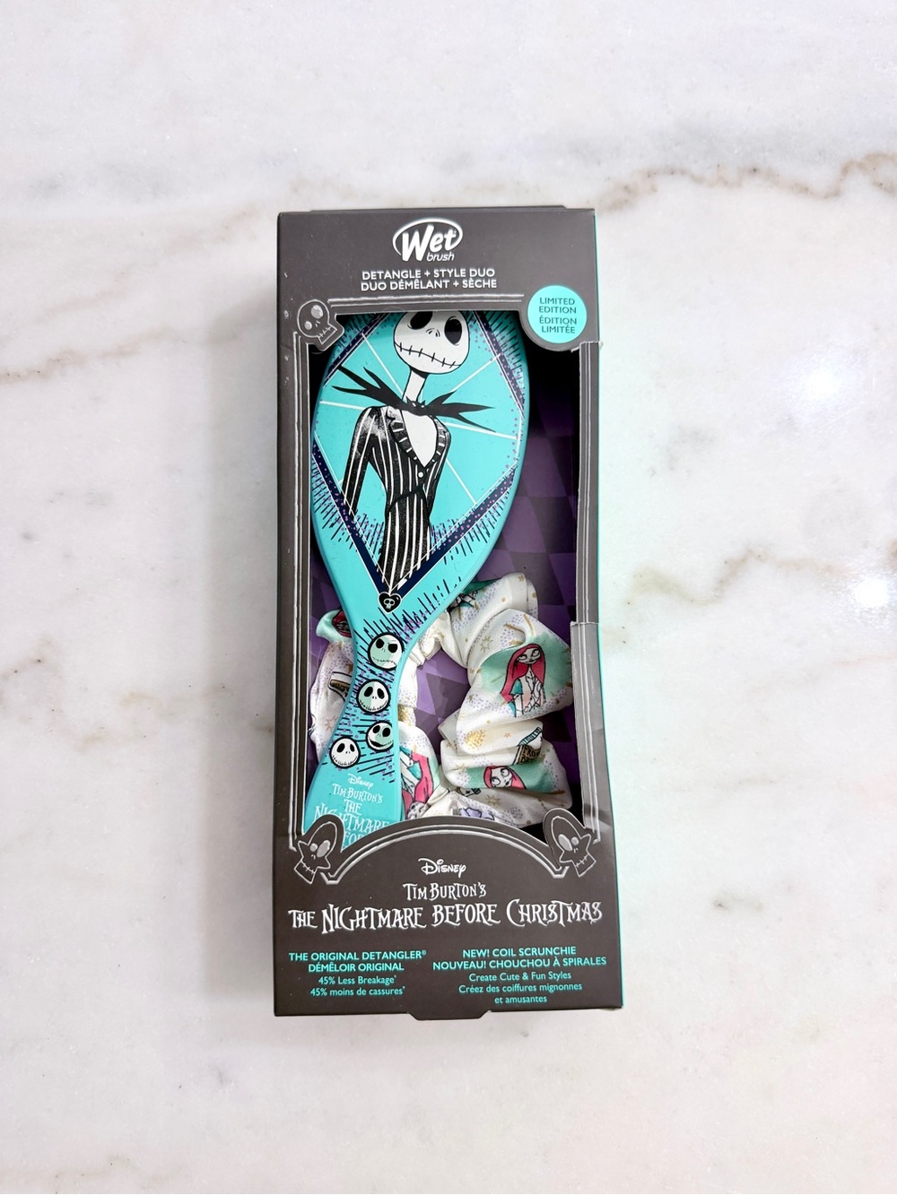 Wetbrush Nightmare Before Christmas limited edition brush/scrunchie style duo